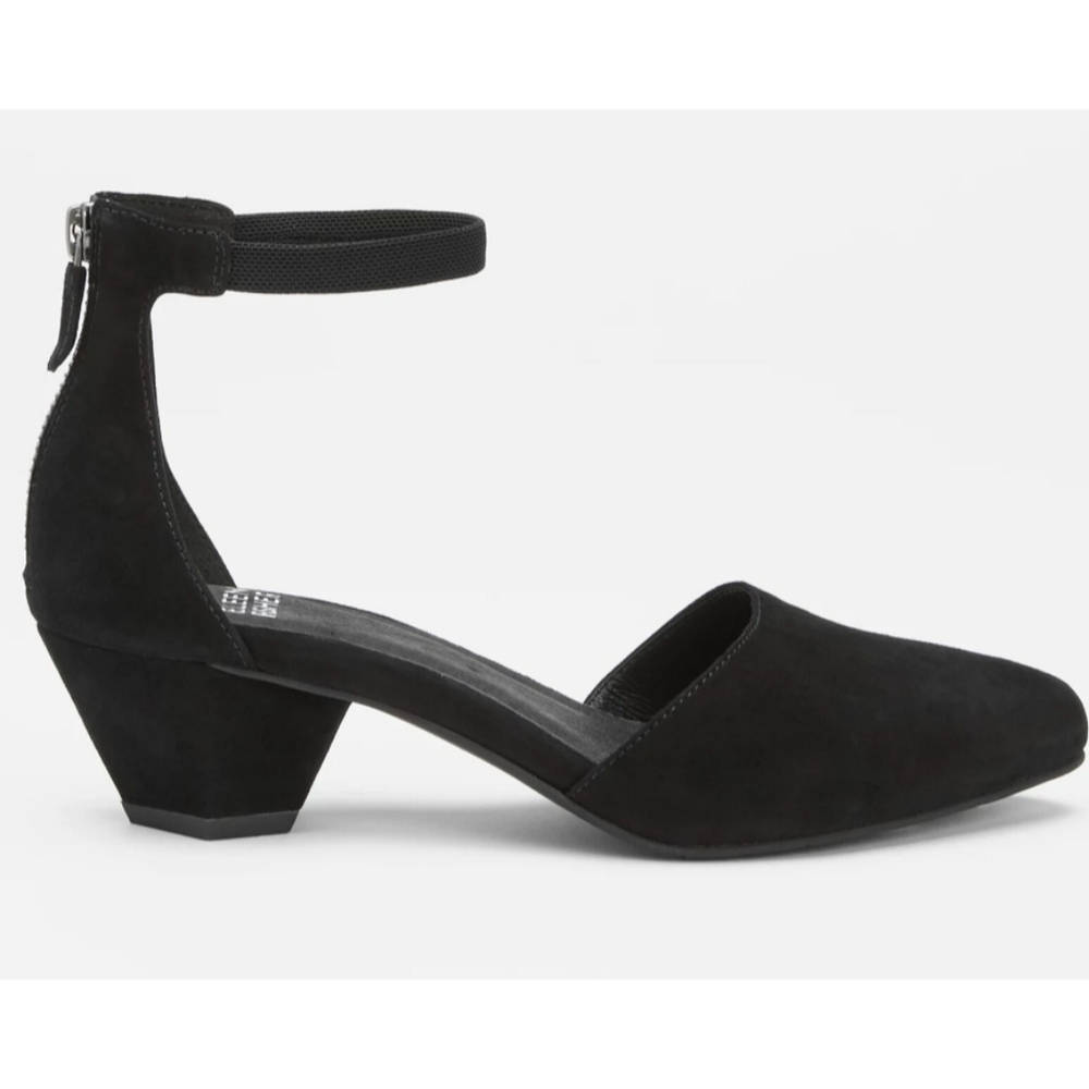 Eileen Fisher Just Suede Ankle-Strap Pump 7.5
